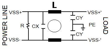 <center>日規(單π迴路/雙π迴路)</center><br><center>(DC)</center><br><center>DC直流電源濾波器</center>
