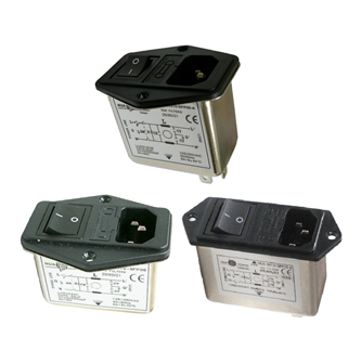 <center>插座式(單 π迴路)</center><br><center>(SFP)</center><br><center>單相電源濾波器</center>